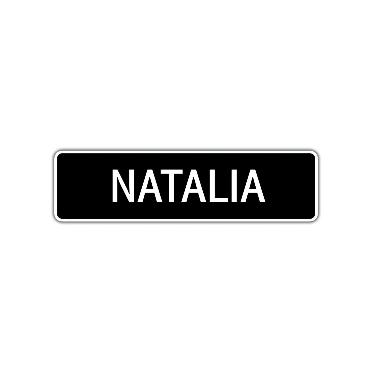 Natalia Street Sign Children Name Room Plate