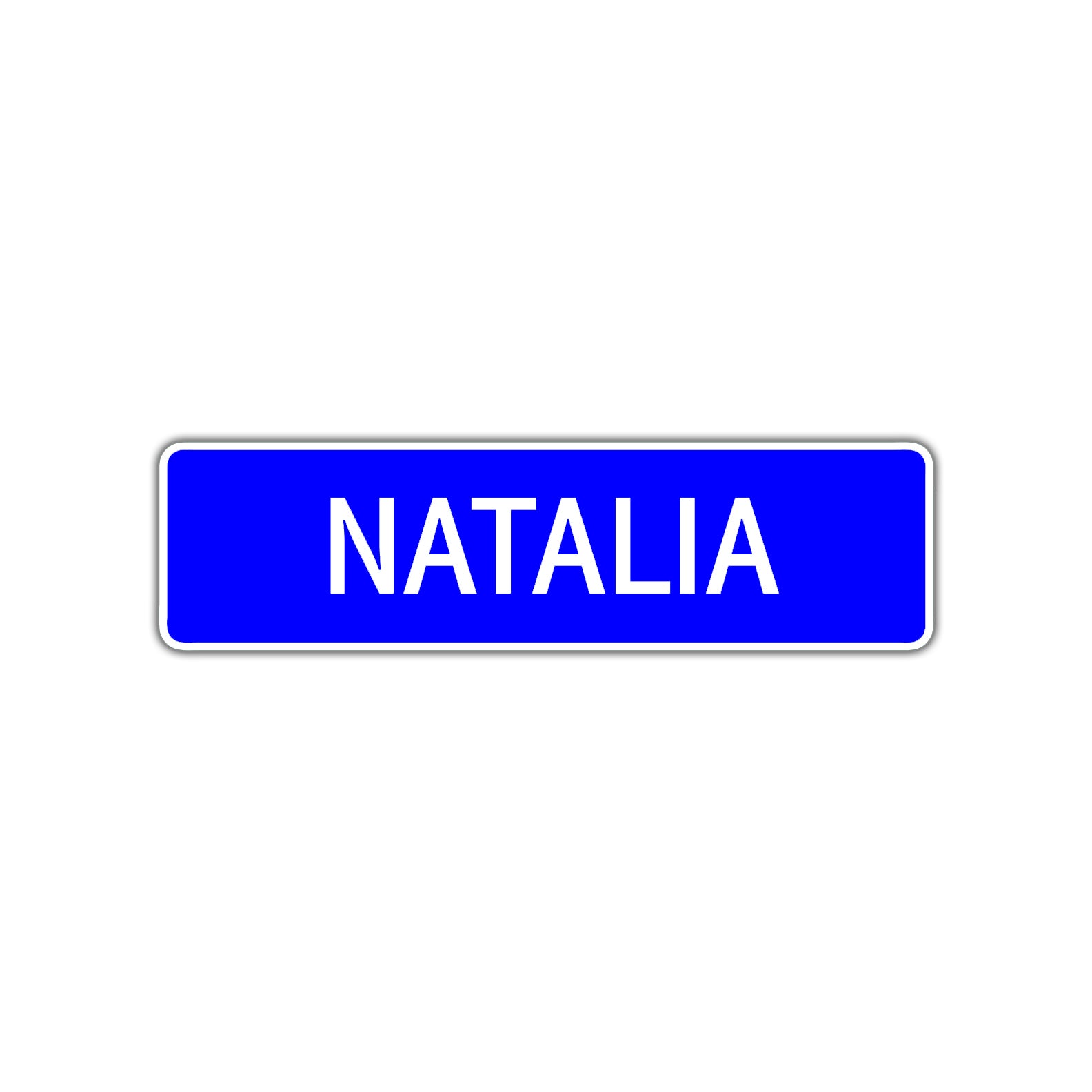 Natalia Street Sign Children Name Room Plate