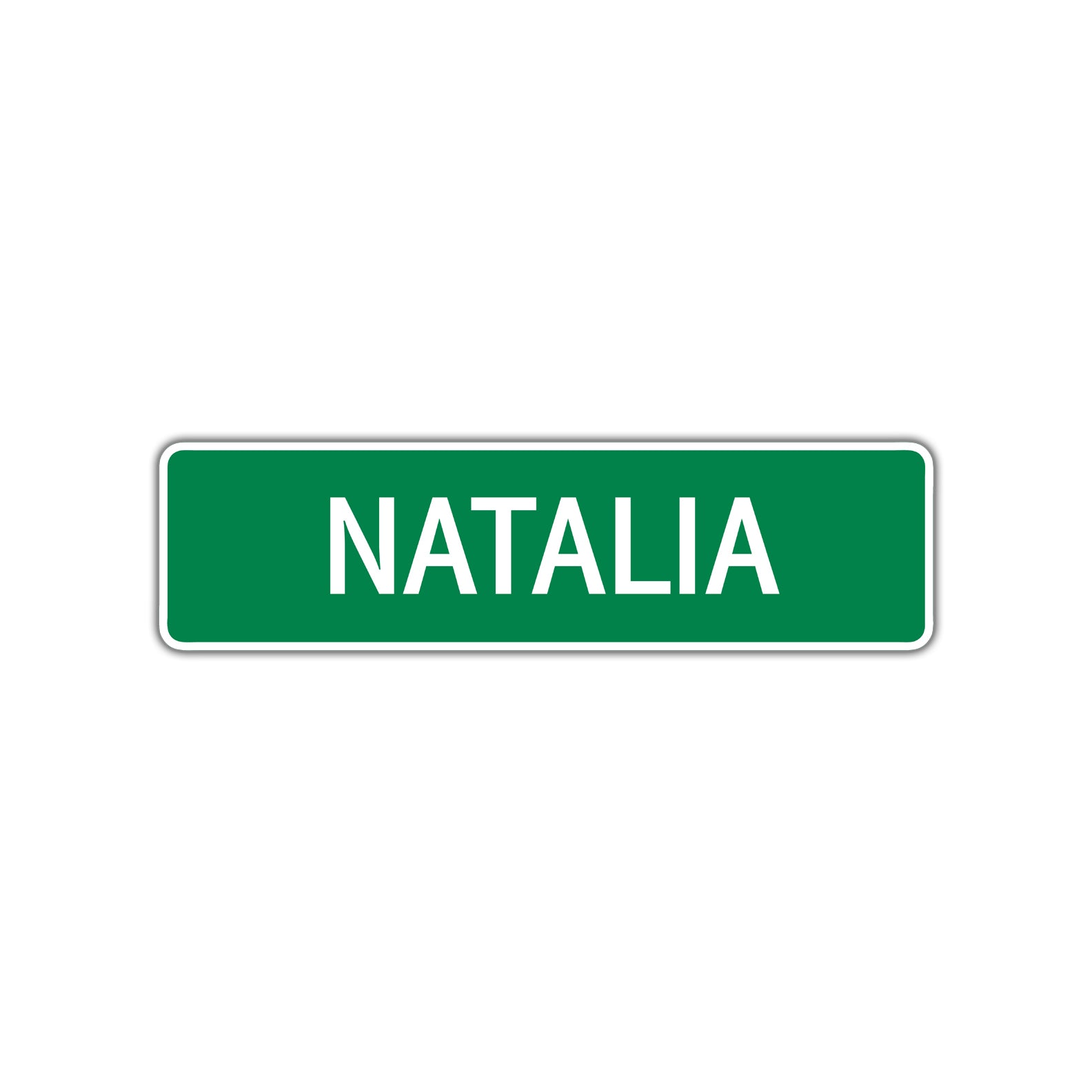 Natalia Street Sign Children Name Room Plate