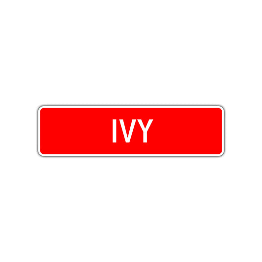 Ivy Street Sign Children Name Room Plate
