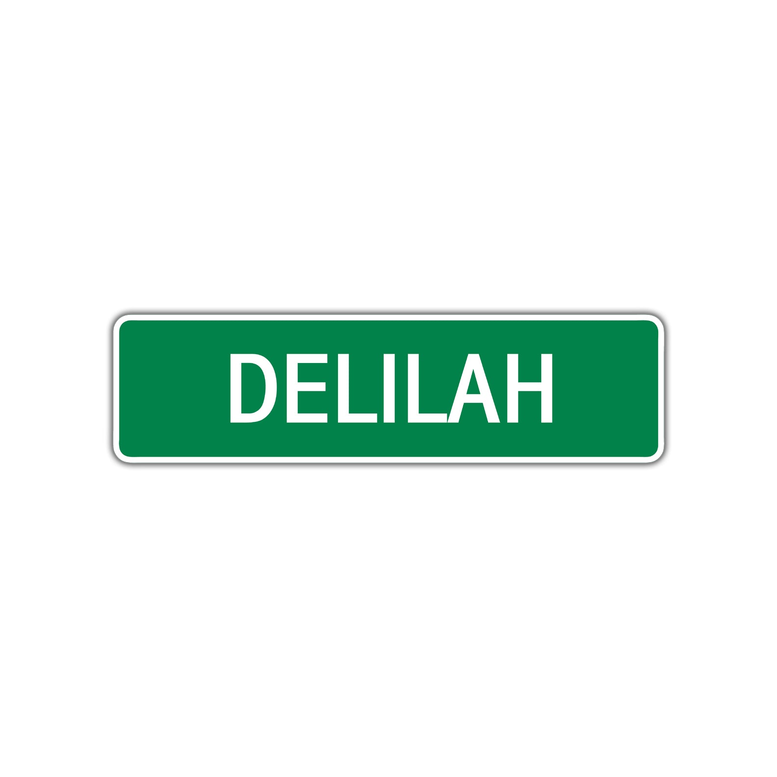 Delilah Street Sign Children Name Room Plate
