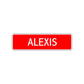 Alexis Street Sign Children Name Room Plate