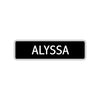 Alyssa Street Sign Children Name Room Plate