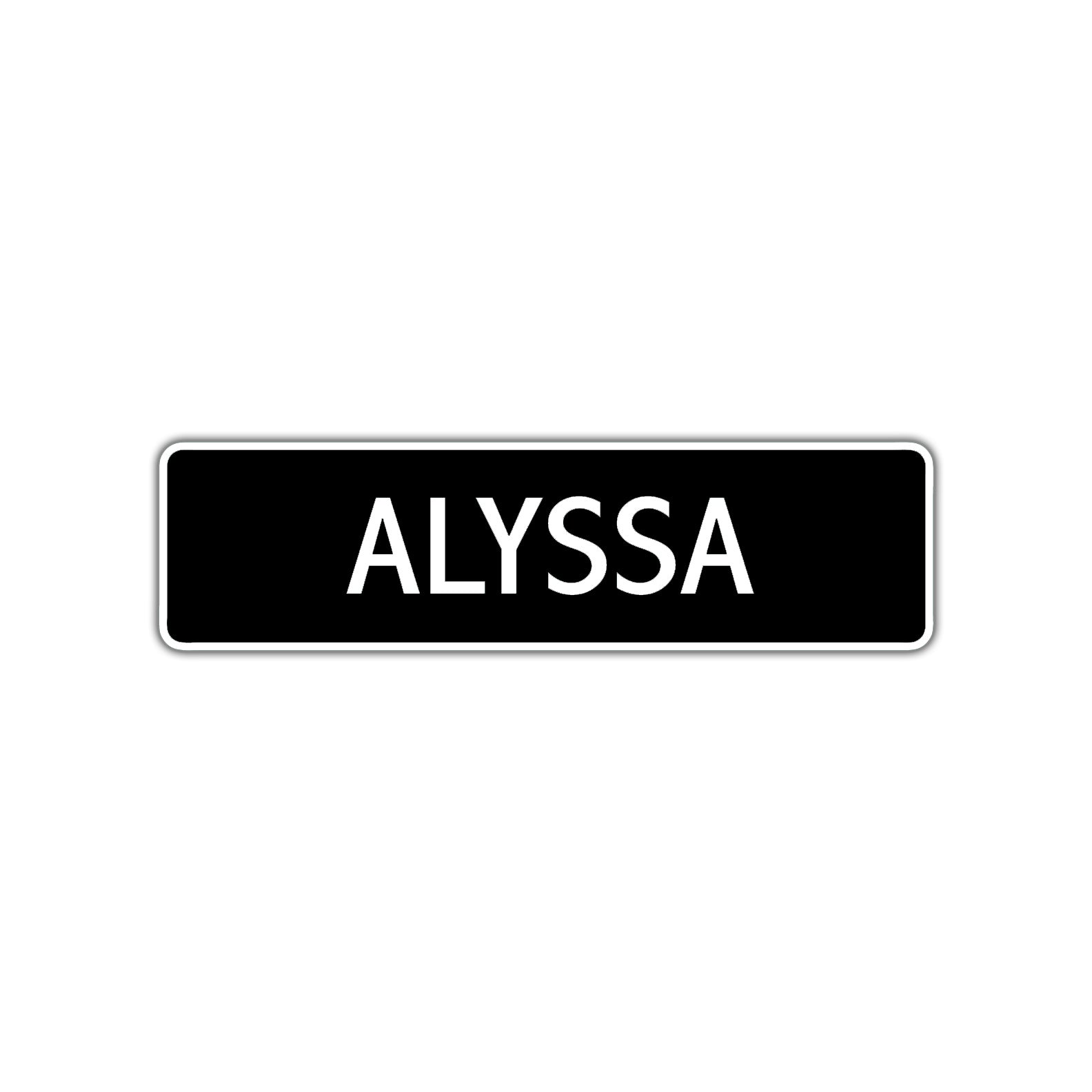 Alyssa Street Sign Children Name Room Plate