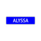 Alyssa Street Sign Children Name Room Plate