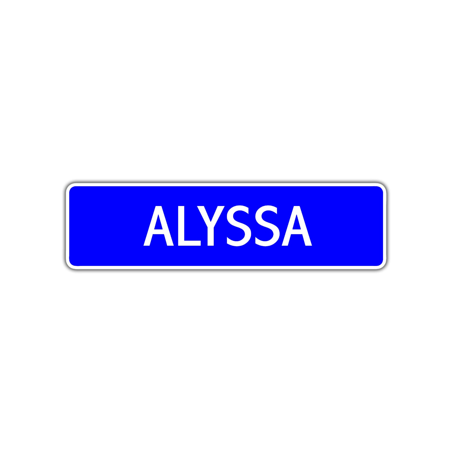 Alyssa Street Sign Children Name Room Plate