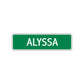 Alyssa Street Sign Children Name Room Plate
