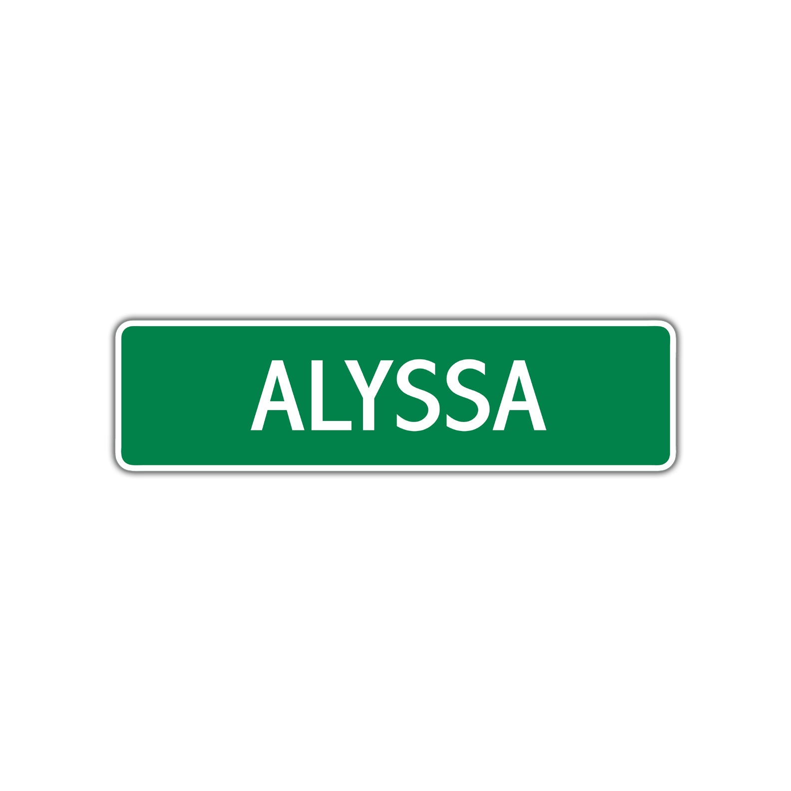 Alyssa Street Sign Children Name Room Plate