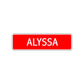 Alyssa Street Sign Children Name Room Plate