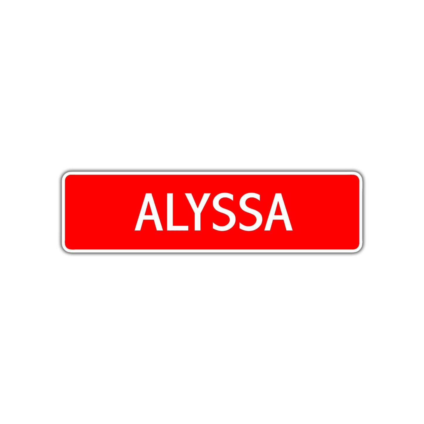 Alyssa Street Sign Children Name Room Plate