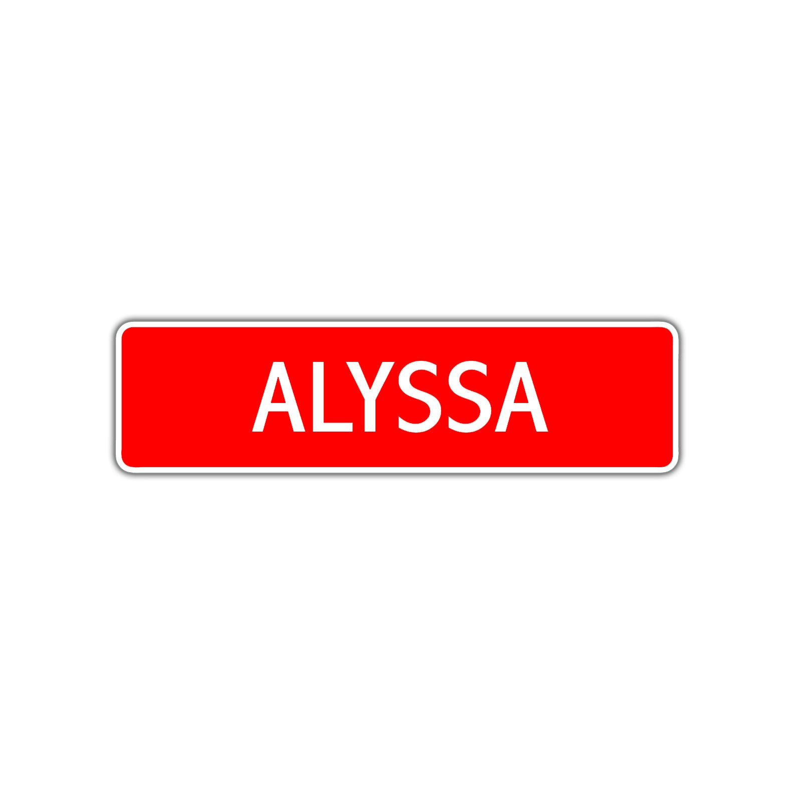 Alyssa Street Sign Children Name Room Plate