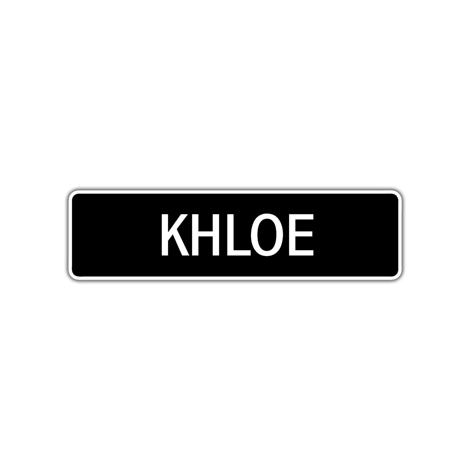 Khloe Street Sign Children Name Room Plate