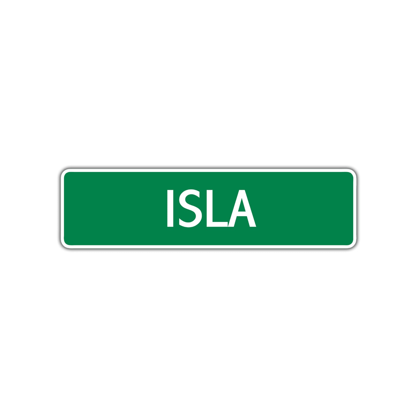 Isla Street Sign Children Name Room Plate