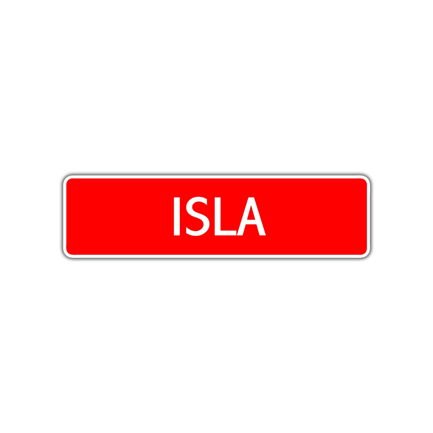 Isla Street Sign Children Name Room Plate