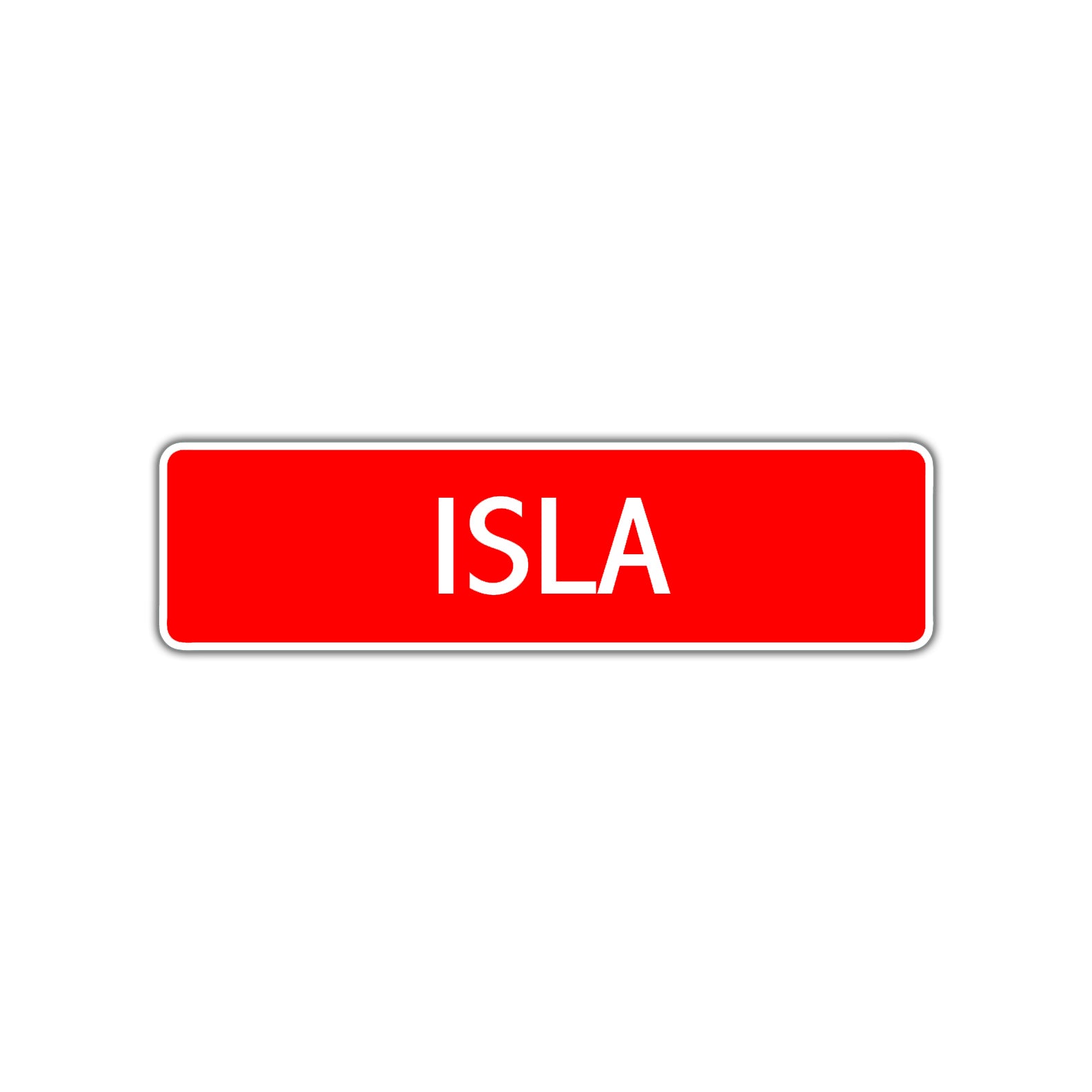 Isla Street Sign Children Name Room Plate