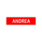 Andrea Street Sign Children Name Room Plate