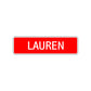 Lauren Street Sign Children Name Room Plate