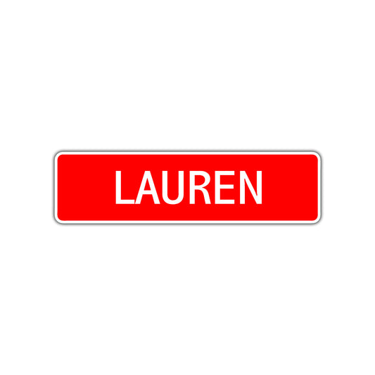 Lauren Street Sign Children Name Room Plate