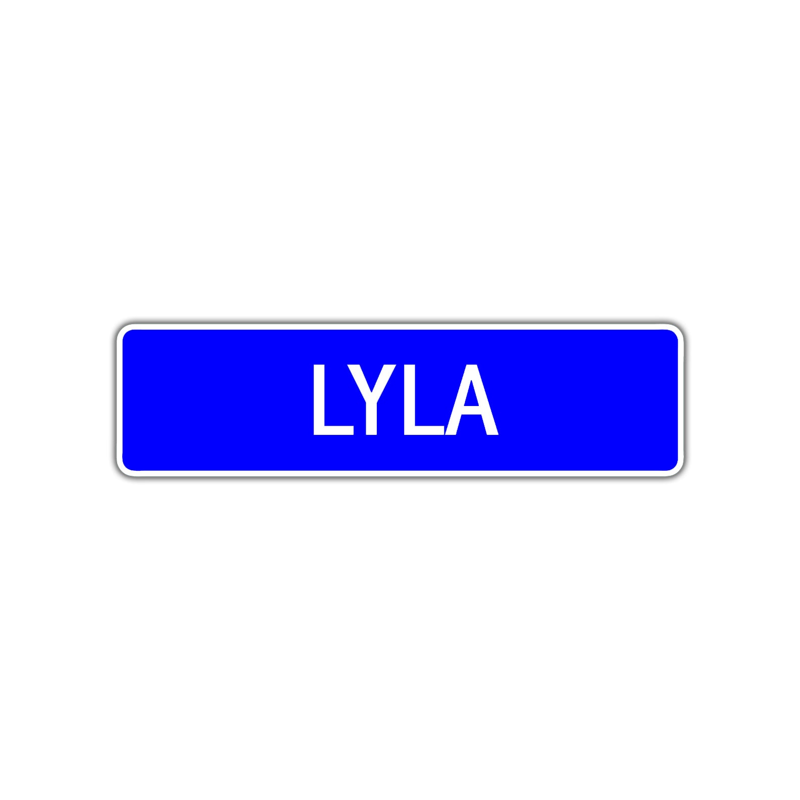Lyla Street Sign Children Name Room Plate