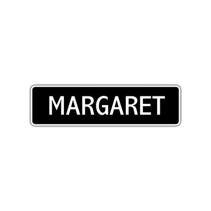 Margaret Street Sign Children Name Room Plate