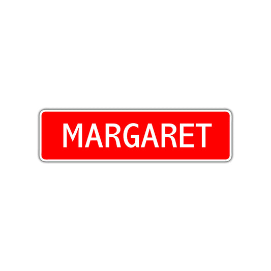 Margaret Street Sign Children Name Room Plate