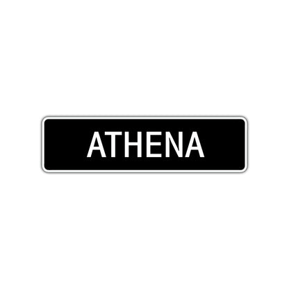 Athena Street Sign Children Name Room Plate