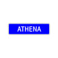 Athena Street Sign Children Name Room Plate