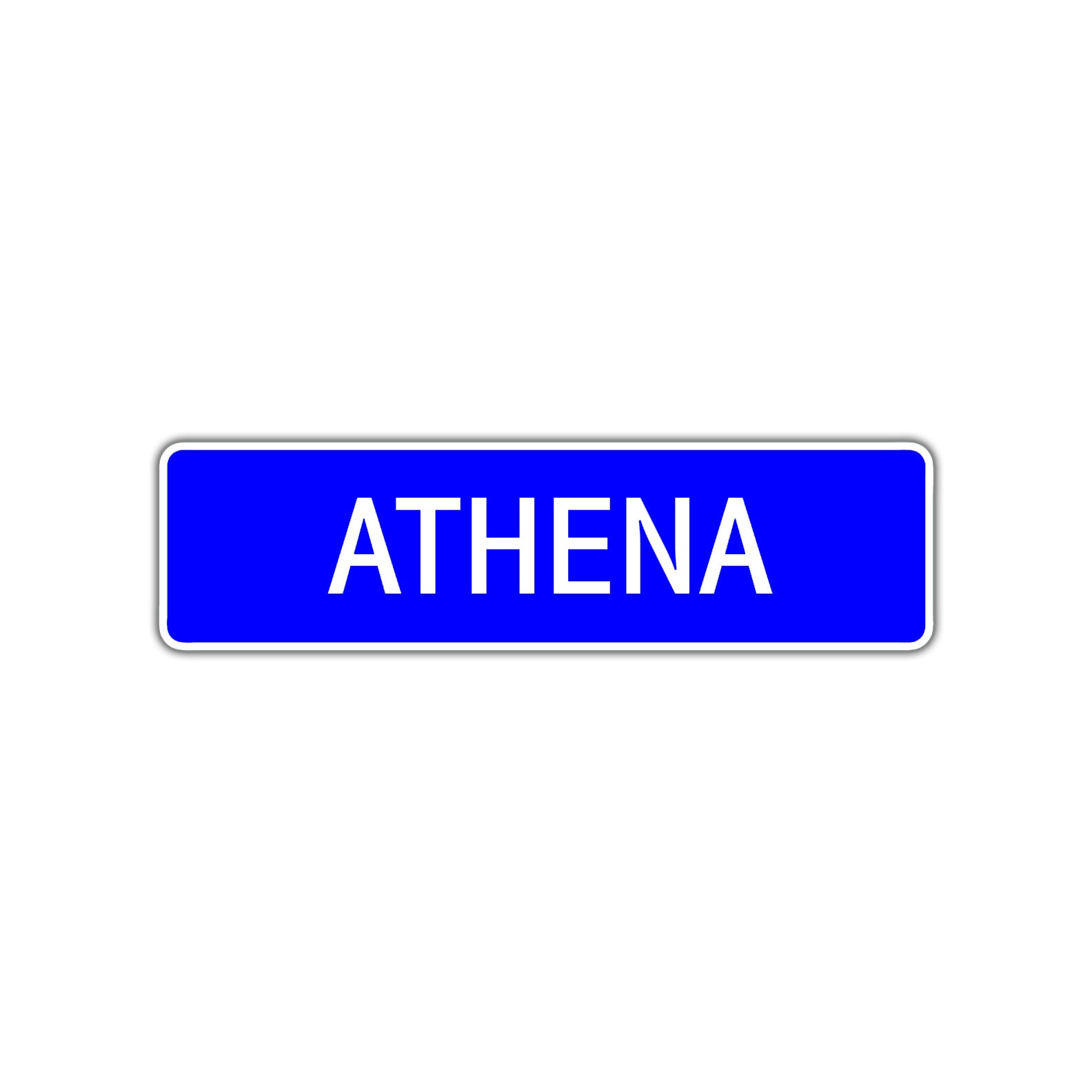 Athena Street Sign Children Name Room Plate