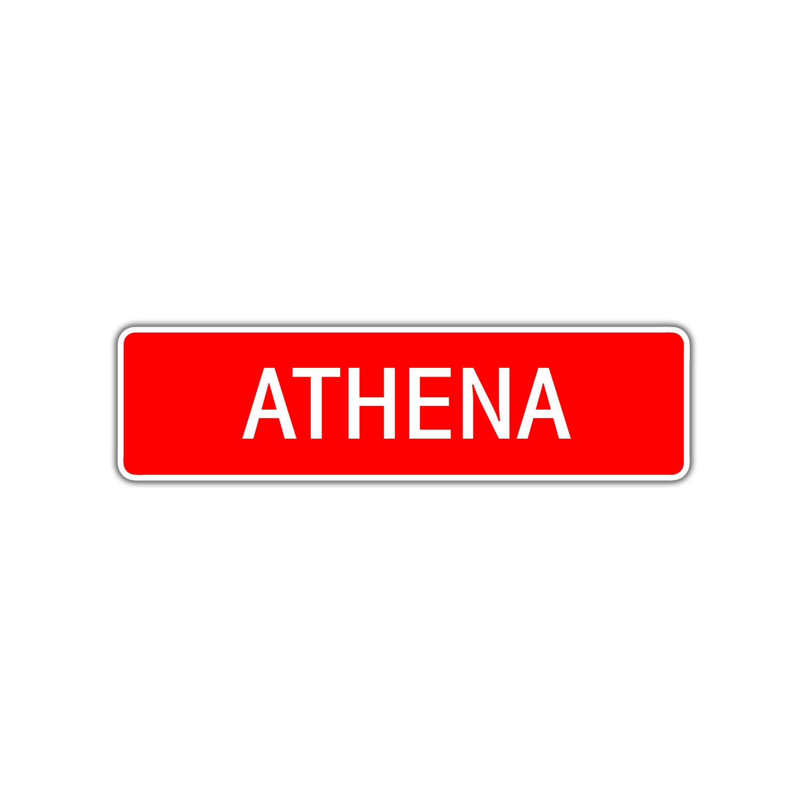 Athena Street Sign Children Name Room Plate