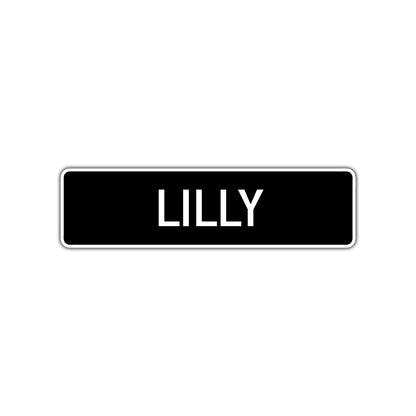 Lilly Street Sign Children Name Room Plate