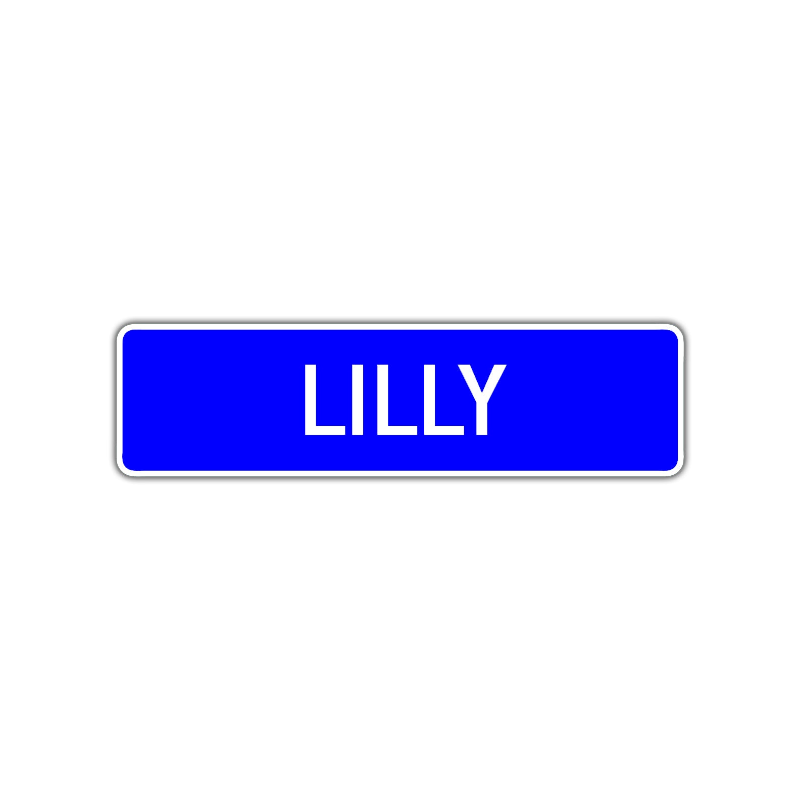Lilly Street Sign Children Name Room Plate
