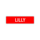 Lilly Street Sign Children Name Room Plate