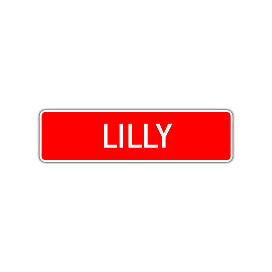 Lilly Street Sign Children Name Room Plate