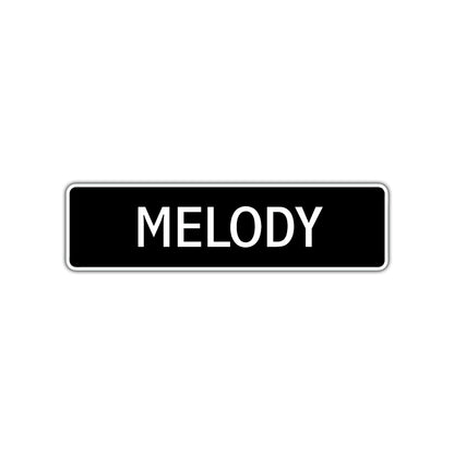 Melody Street Sign Children Name Room Plate