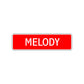 Melody Street Sign Children Name Room Plate