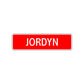 Jordyn Street Sign Children Name Room Plate