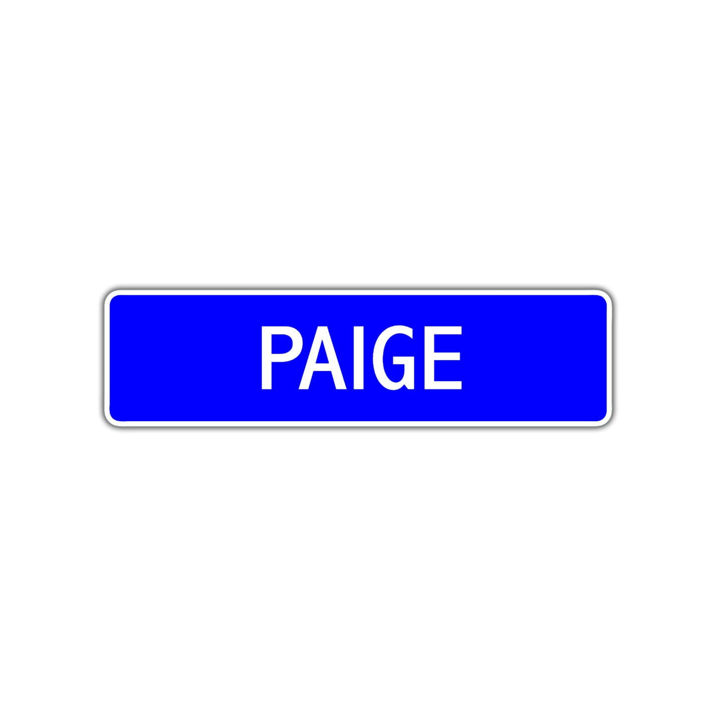 Paige Street Sign Children Name Room Plate