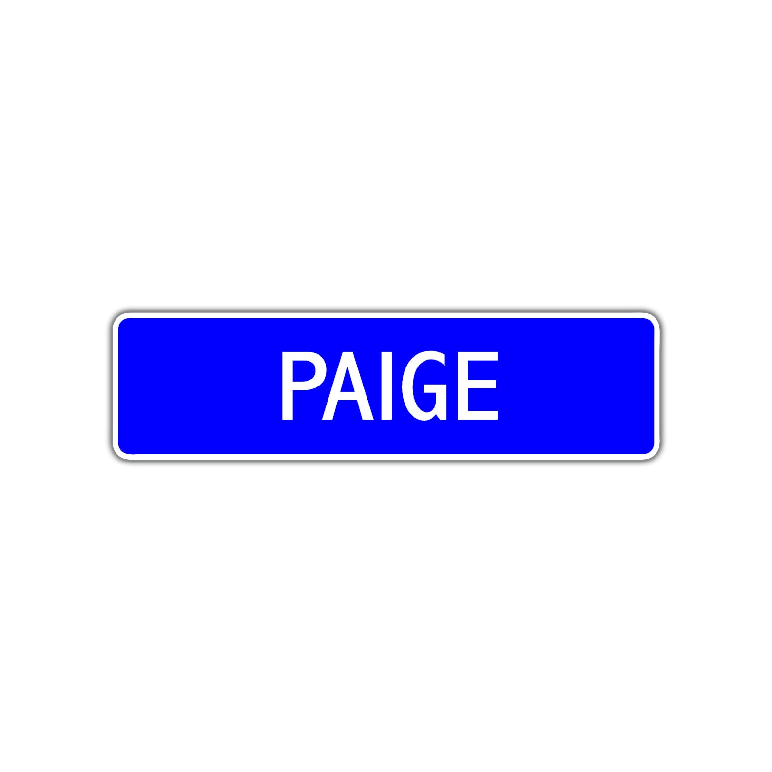 Paige Street Sign Children Name Room Plate