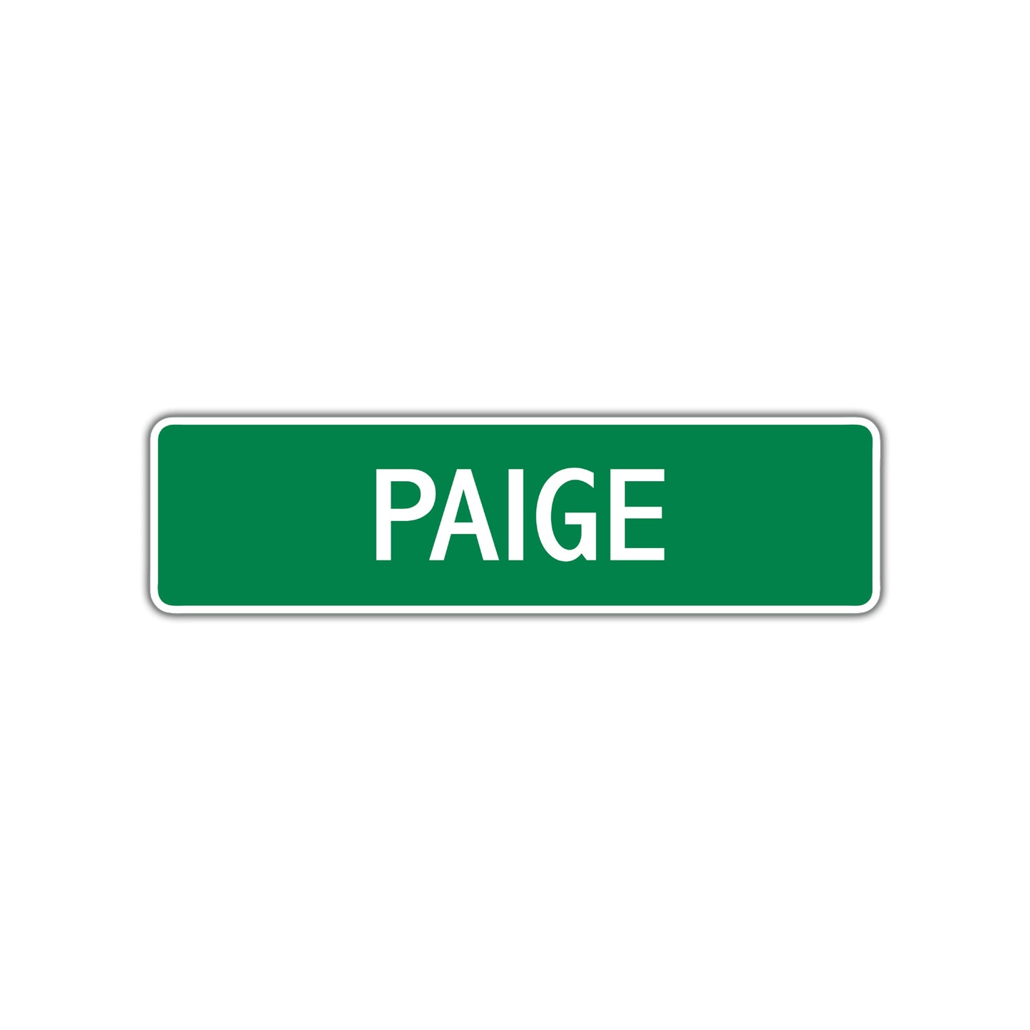 Paige Street Sign Children Name Room Plate