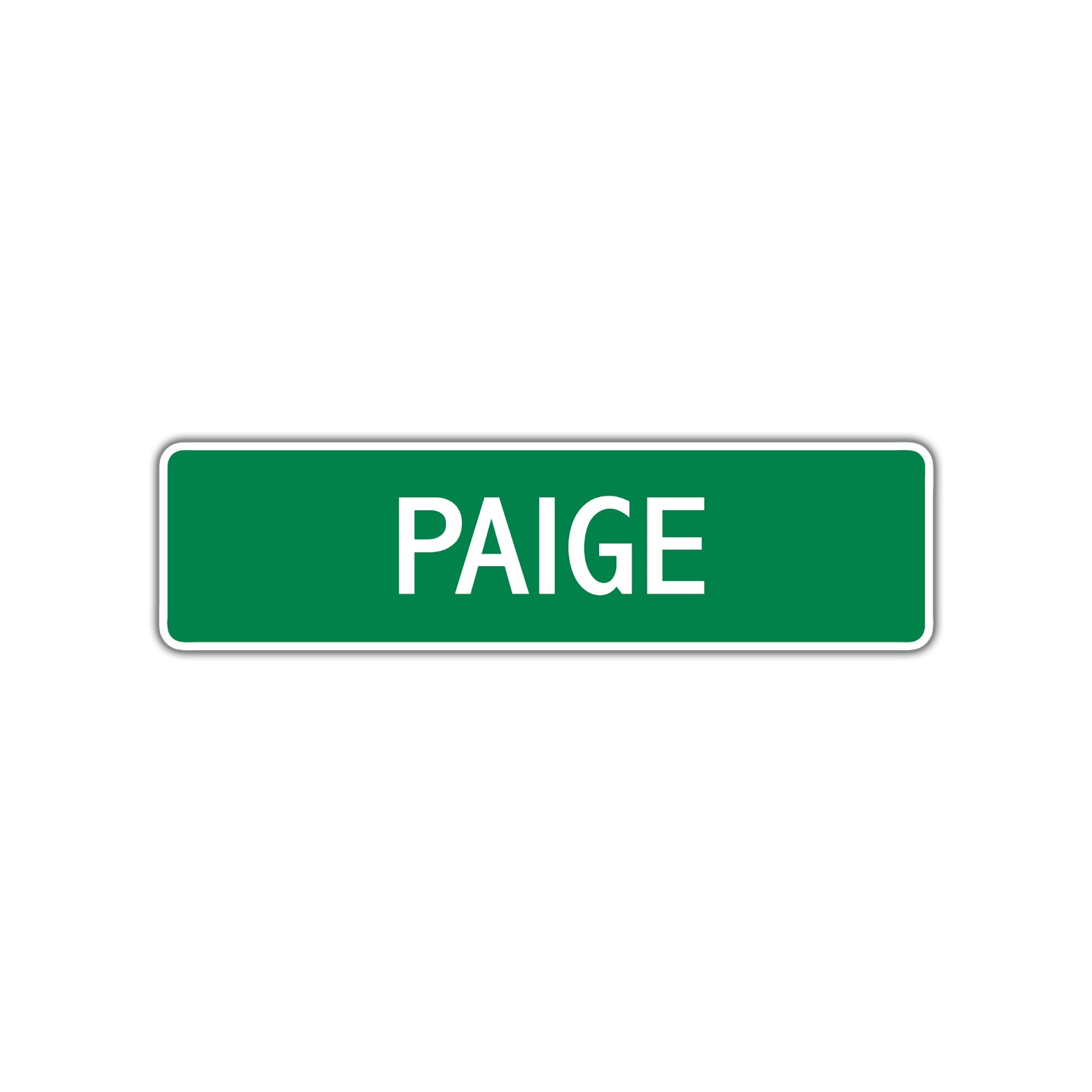 Paige Street Sign Children Name Room Plate