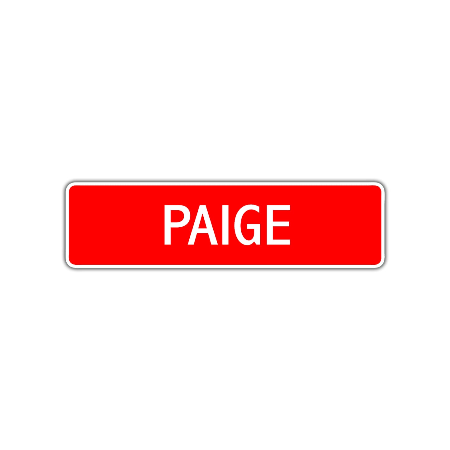 Paige Street Sign Children Name Room Plate