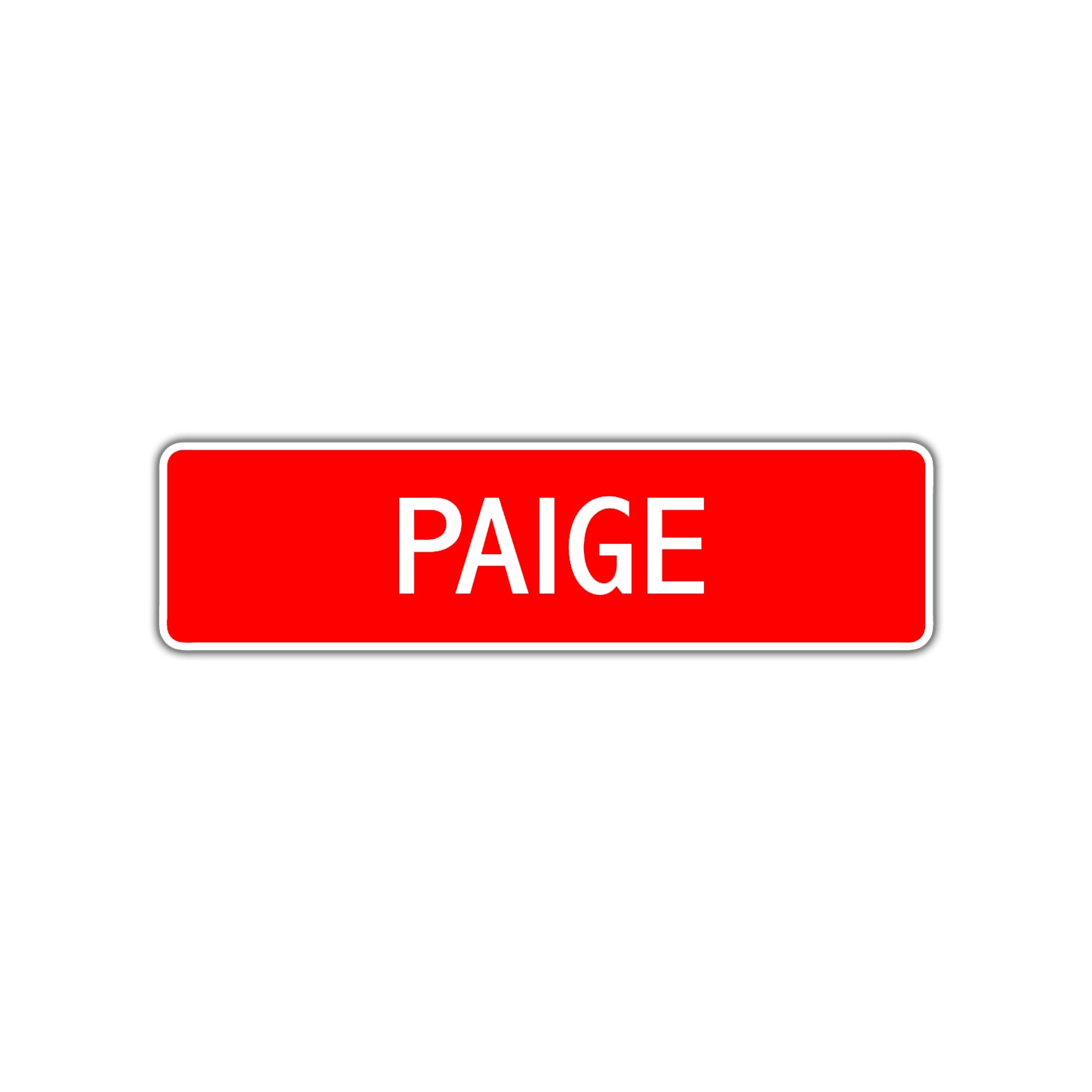 Paige Street Sign Children Name Room Plate