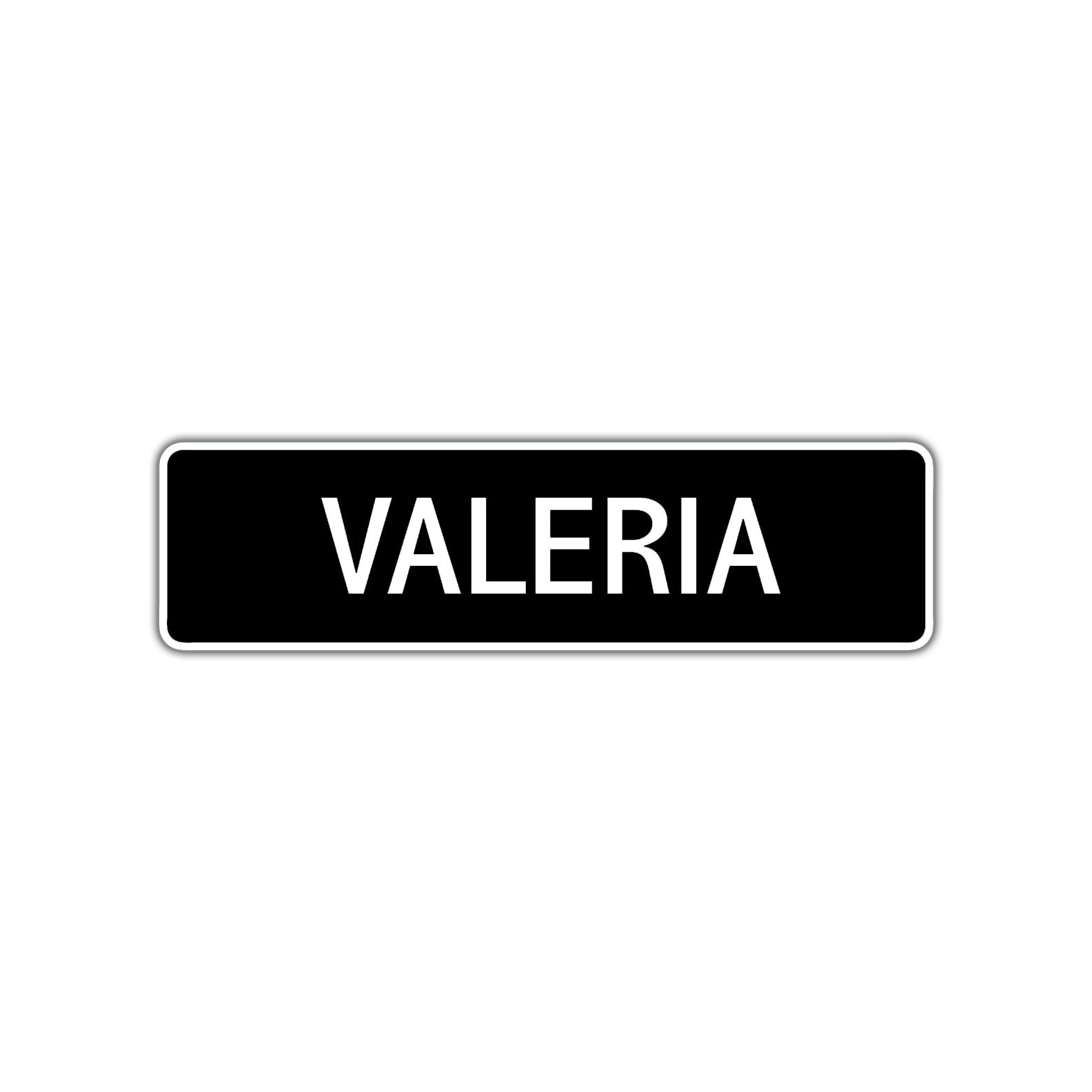 Valeria Street Sign Children Name Room Plate