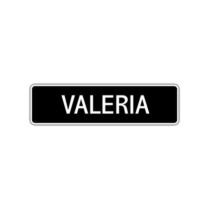 Valeria Street Sign Children Name Room Plate
