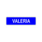 Valeria Street Sign Children Name Room Plate