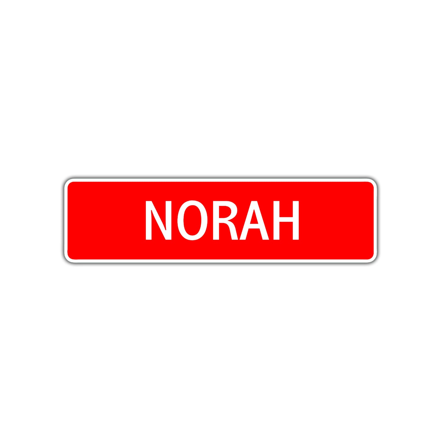 Norah Street Sign Children Name Room Plate