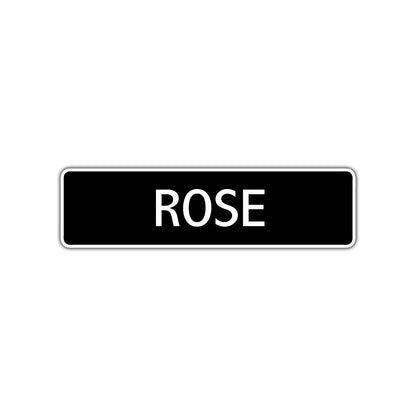 Rose Street Sign Children Name Room Plate