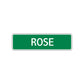 Rose Street Sign Children Name Room Plate