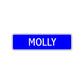 Molly Street Sign Children Name Room Plate