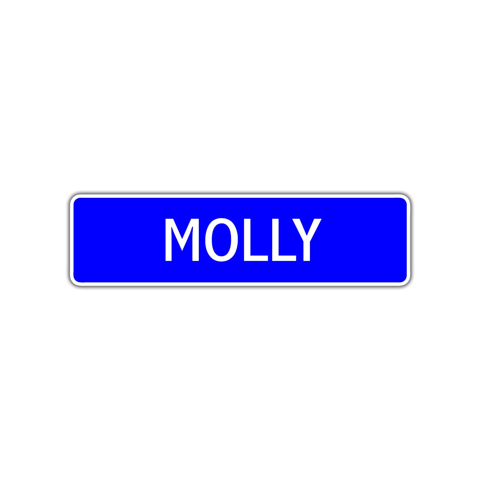Molly Street Sign Children Name Room Plate